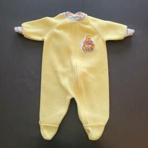 Obion Vintage Baby Sleeper Jumper Yellow Zip Gender Neutral Size 0-6 Months